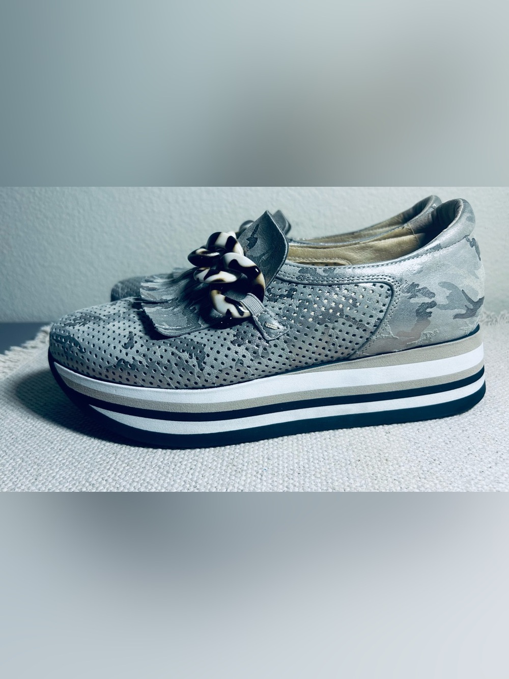 Softwaves Platform Slip-On Sneaker- Metallic Camo - Picture 6 of 14